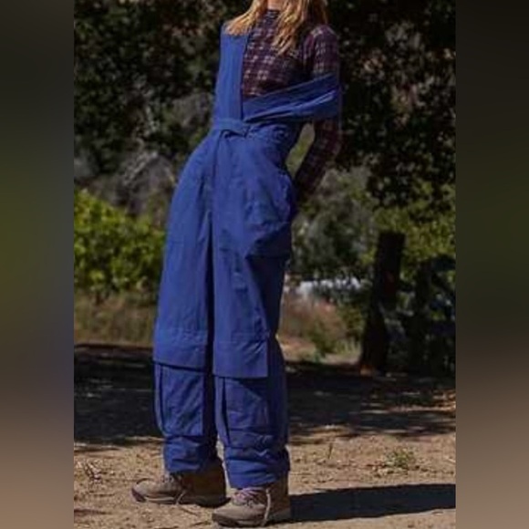 FP Movement by Free People Blue Cargo Utility Jumpsuit/Overalls | Size 12 - Picture 3 of 4